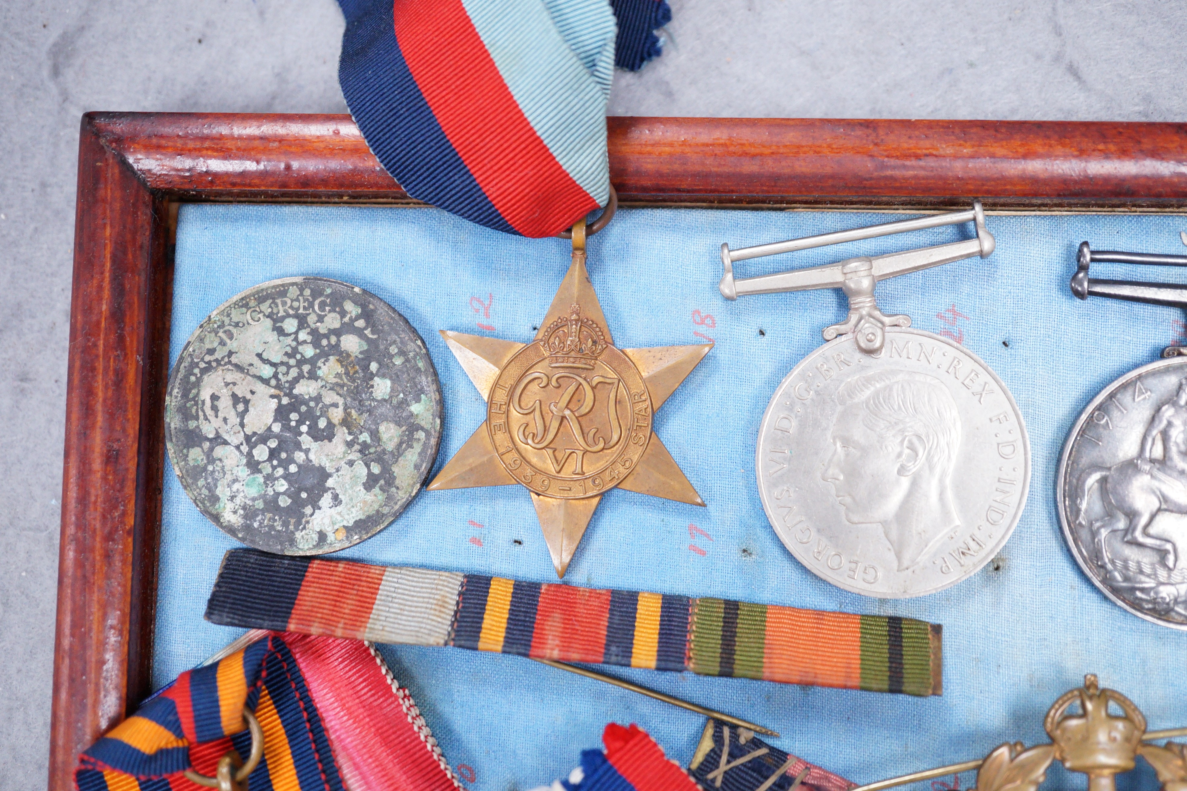 WWI and WWII medals, 11746 PTE. H. PEARCE. R. LANC. R.